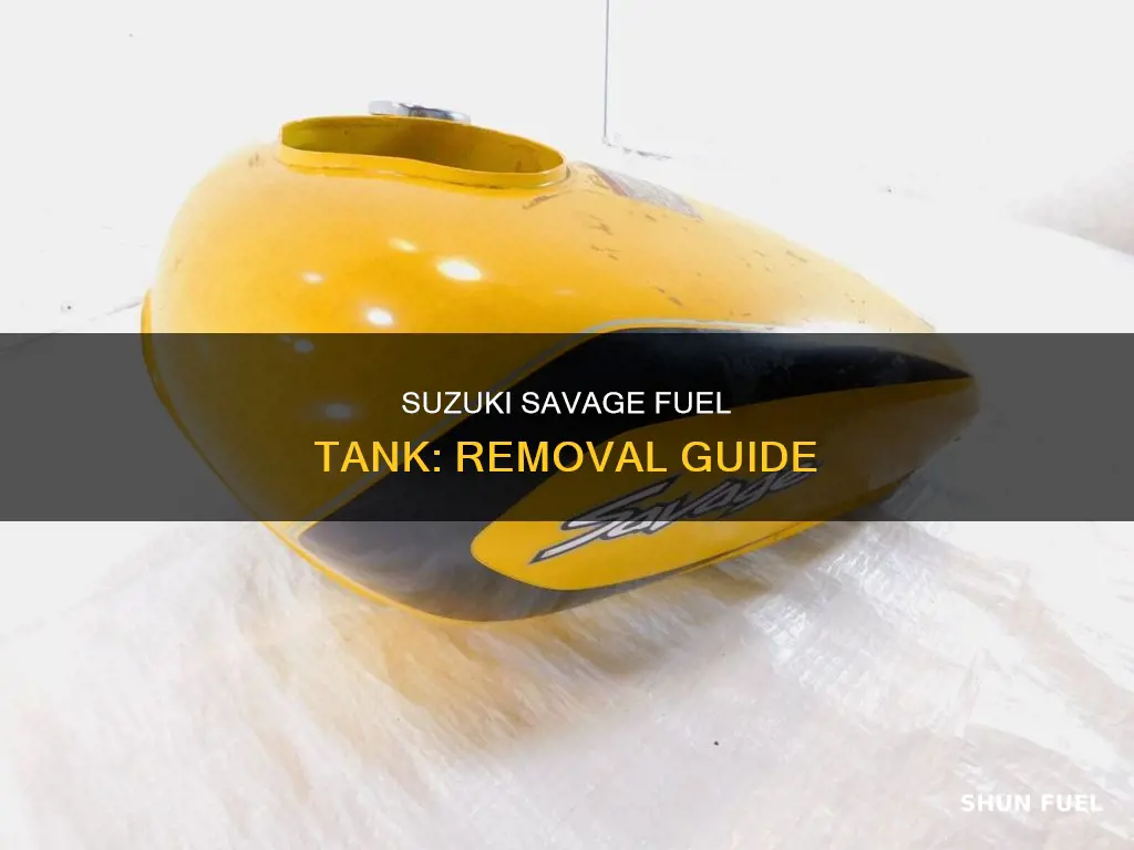 how to remove suzuki savage fuel tank