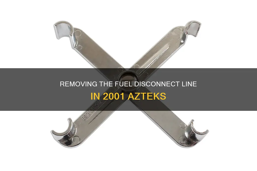 how to remove the center fuel disconnect line 2001 aztek