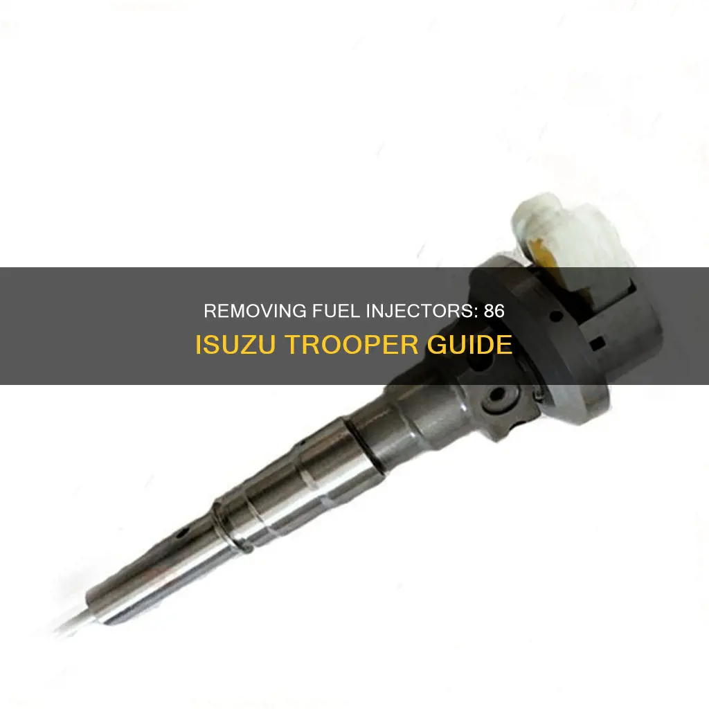 how to remove the fuel injectors 86 isuzu trooper