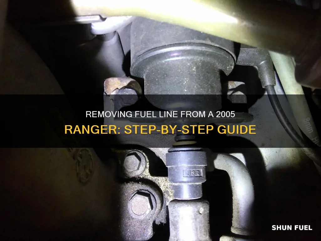 how to remove the fuel line from a 2005 ranger
