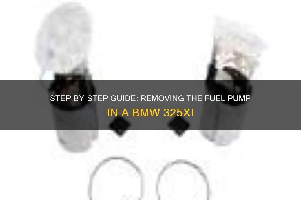 how to remove the fuel pump in an o-1 bmw325xi