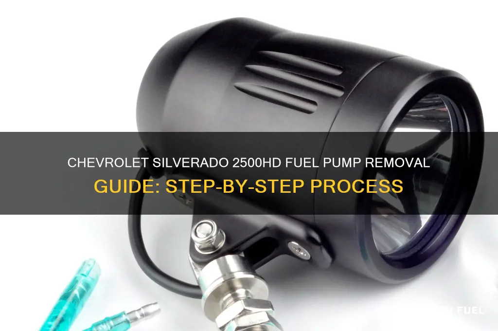 how to remove transfer fuel pump for chevrolet silverado 2500hd