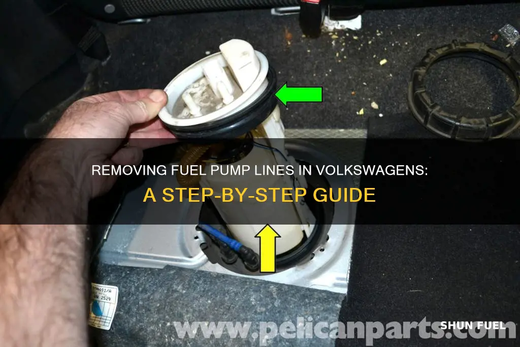 how to remove volkwagon fuel pump lines