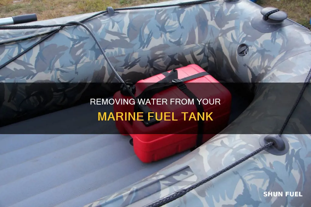 how to remove water from a marine fuel tank