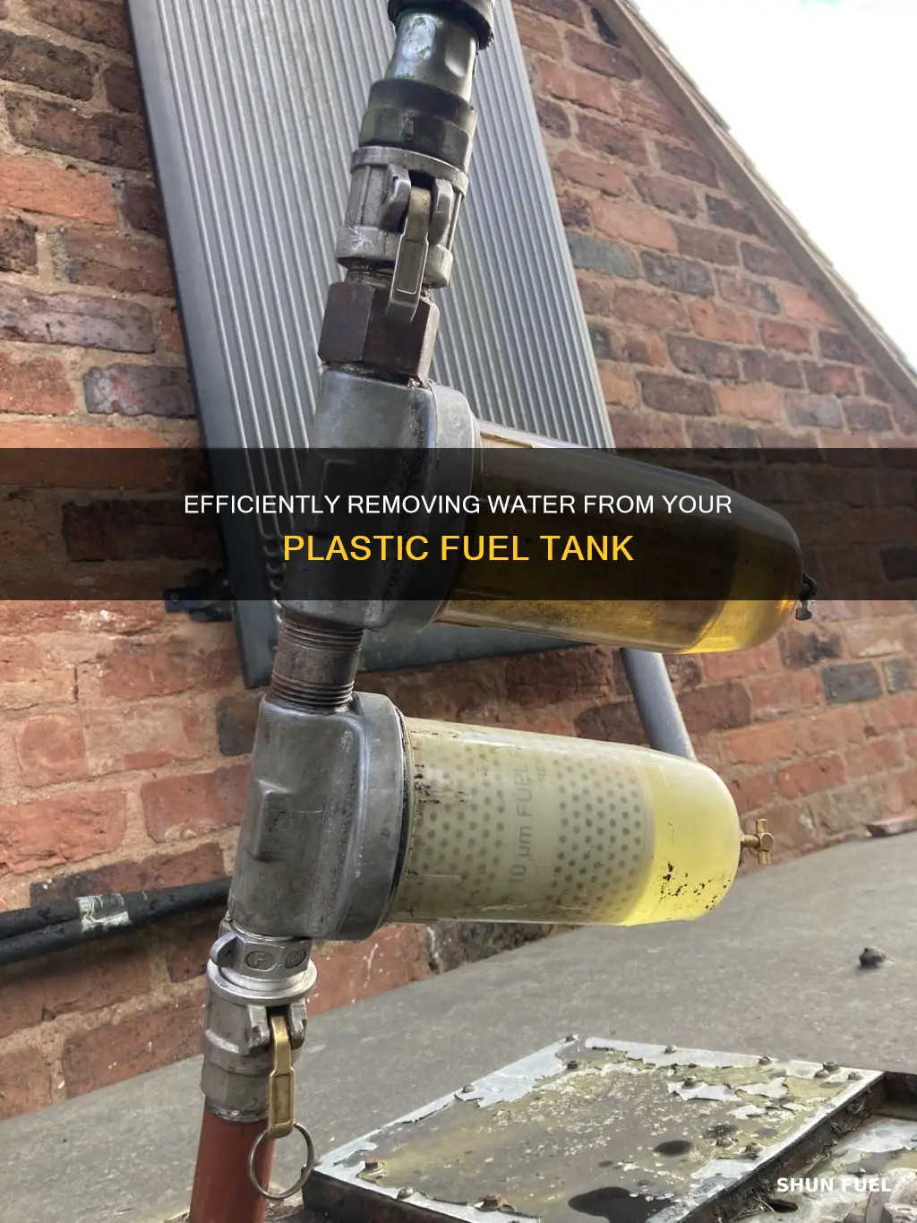 how to remove water from a plastic fuel tank