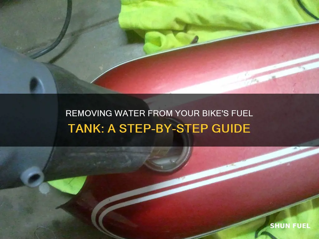 how to remove water from bike fuel tank