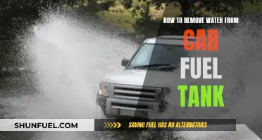 Draining Water from Your Car's Fuel Tank: A DIY Guide