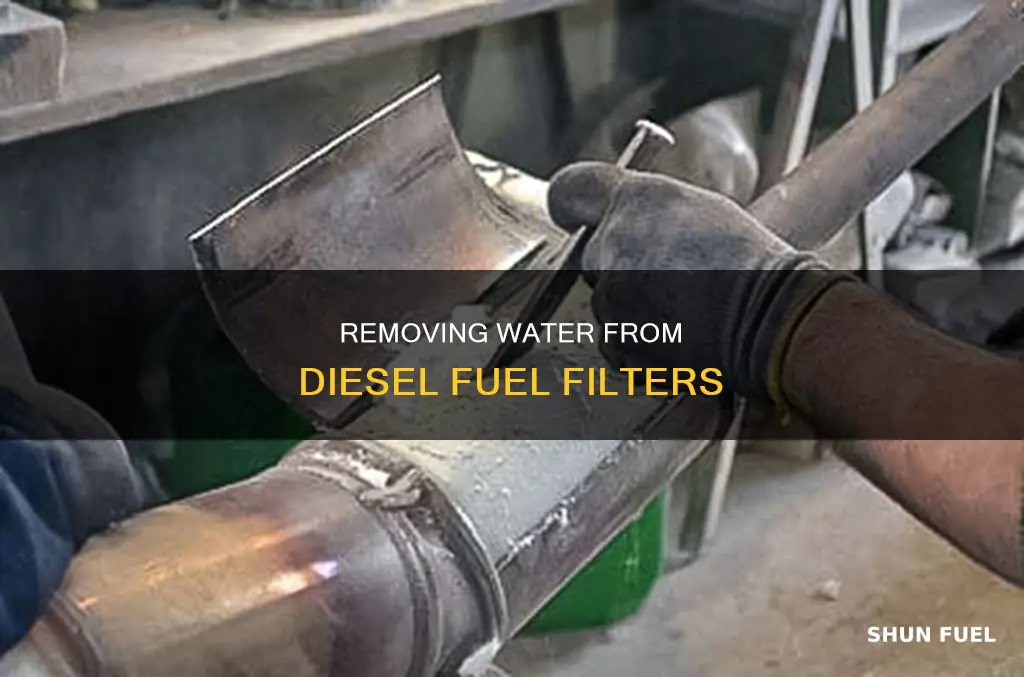 how to remove water from diesel fuel filter