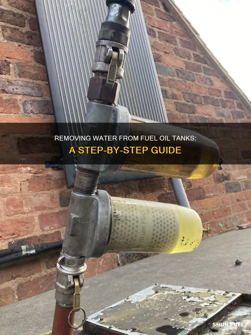how to remove water from fuel oil tank