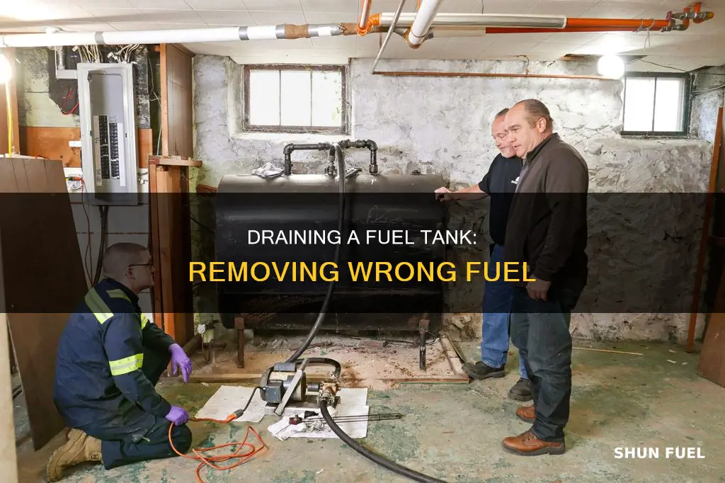 how to remove wrong fuel from tank