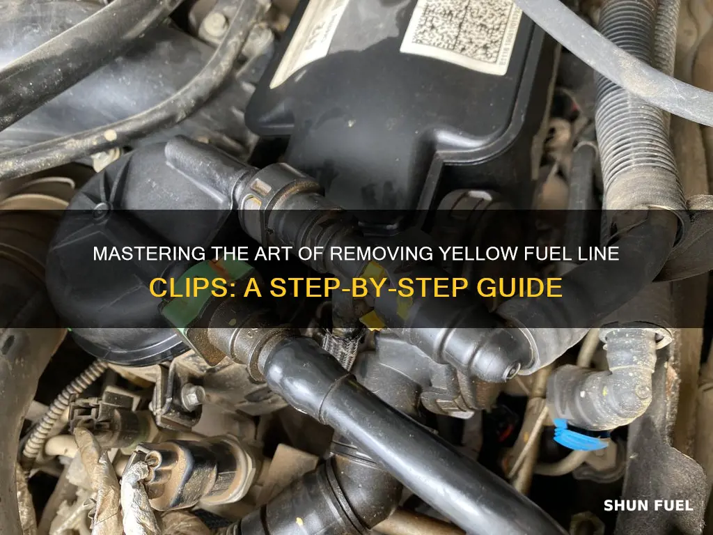 how to remove yellow fuel line clips