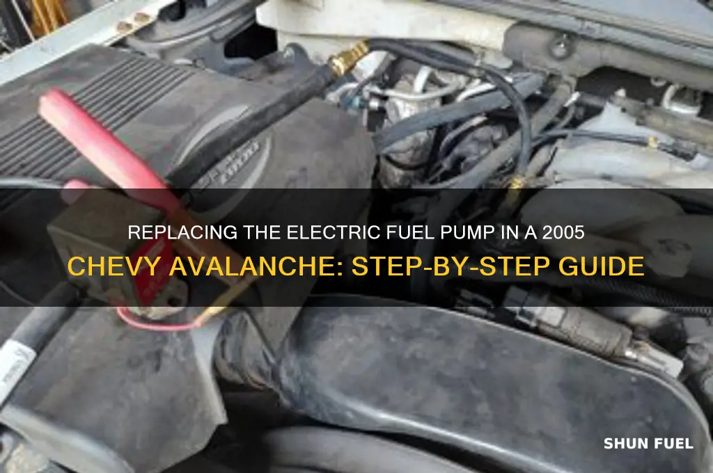 how to repace elec fuel pump 2005 chev avl