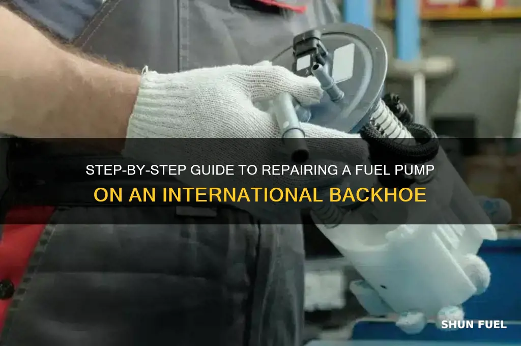 how to repair a fuel pump on a international backhoe