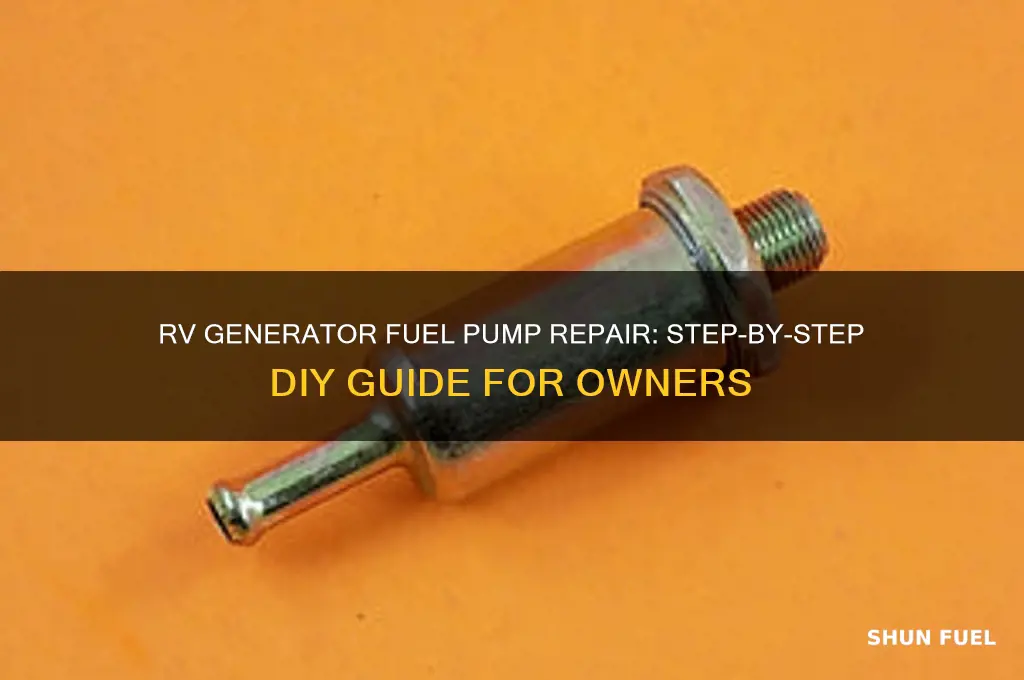 how to repair a fuel pump on s rv generator
