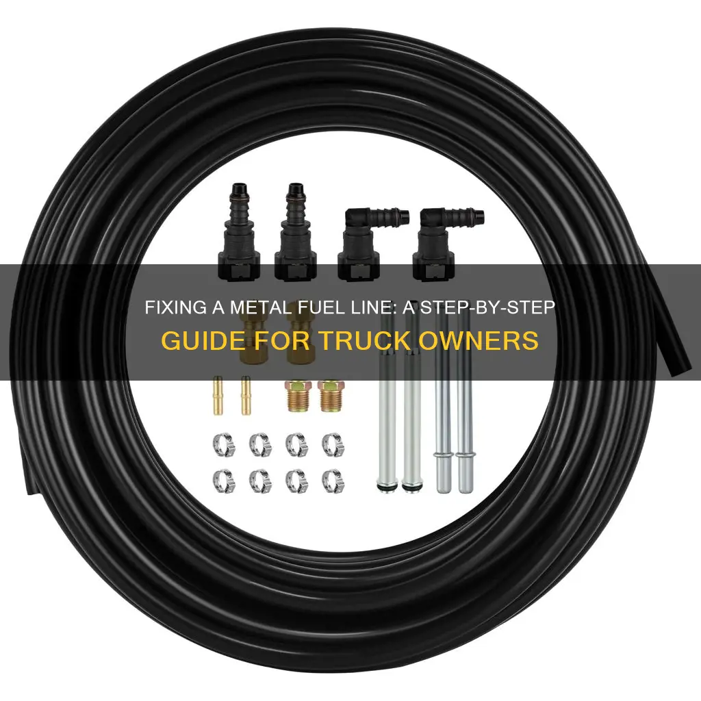 how to repair a metal fuel line on a truck