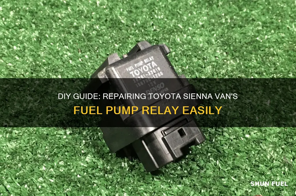 how to repair fuel pump relay for toyota sienna van
