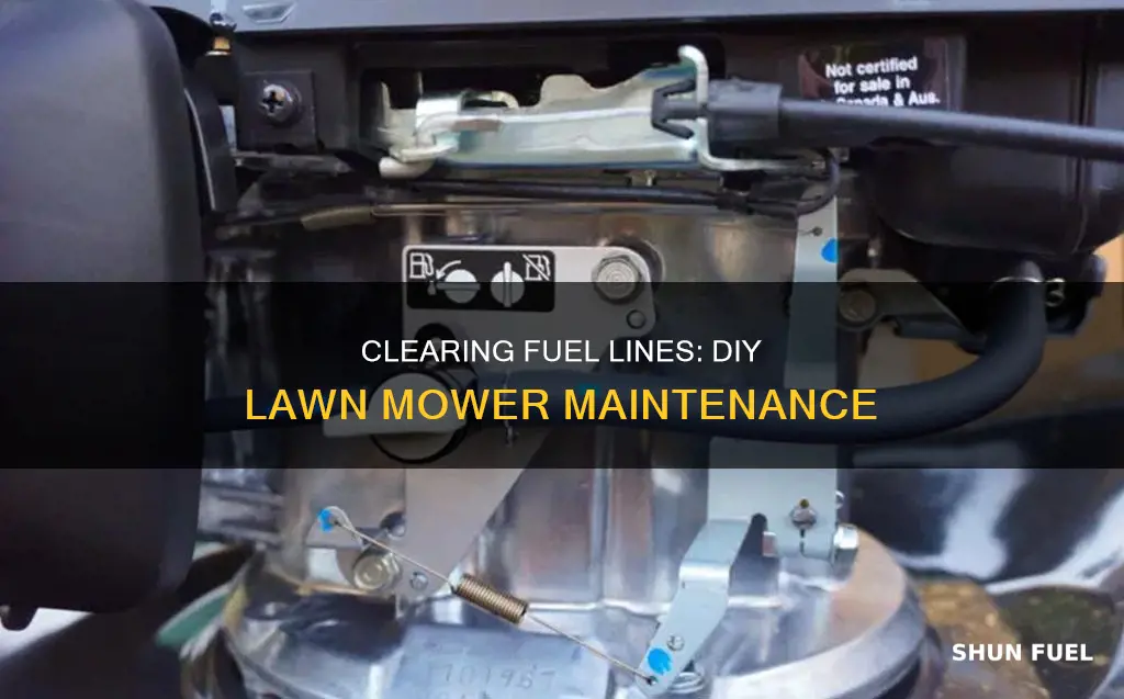 how to repair lawn mower clogged fuel line