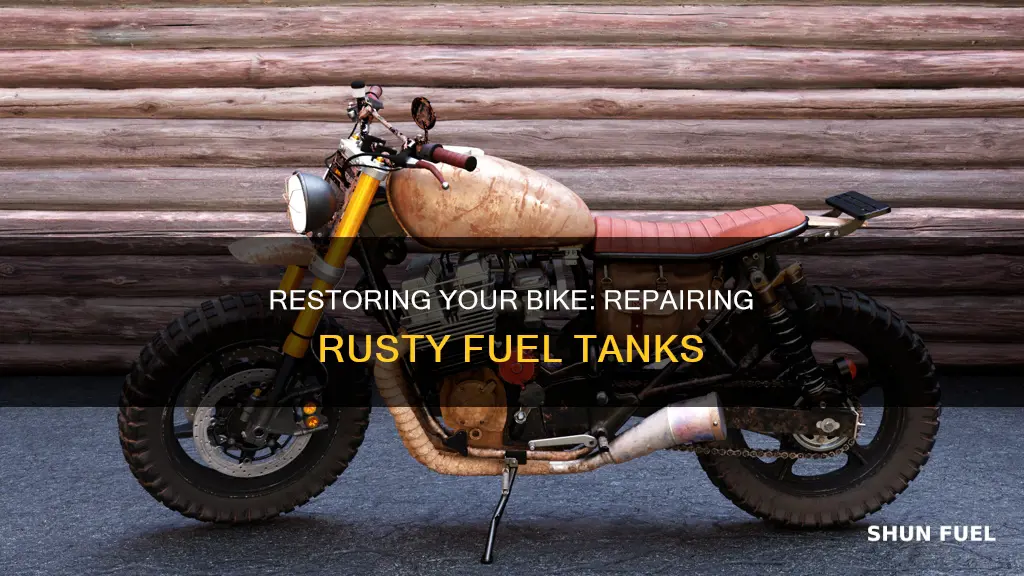 how to repair rusty bike fuel tank