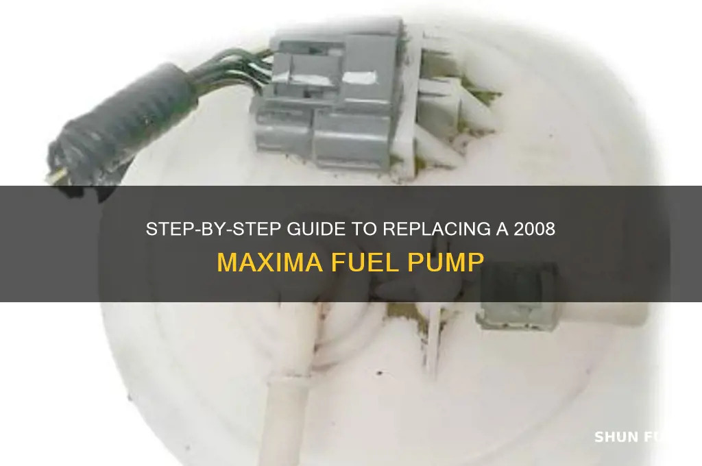 how to repkace 2008 mixima fuel pump