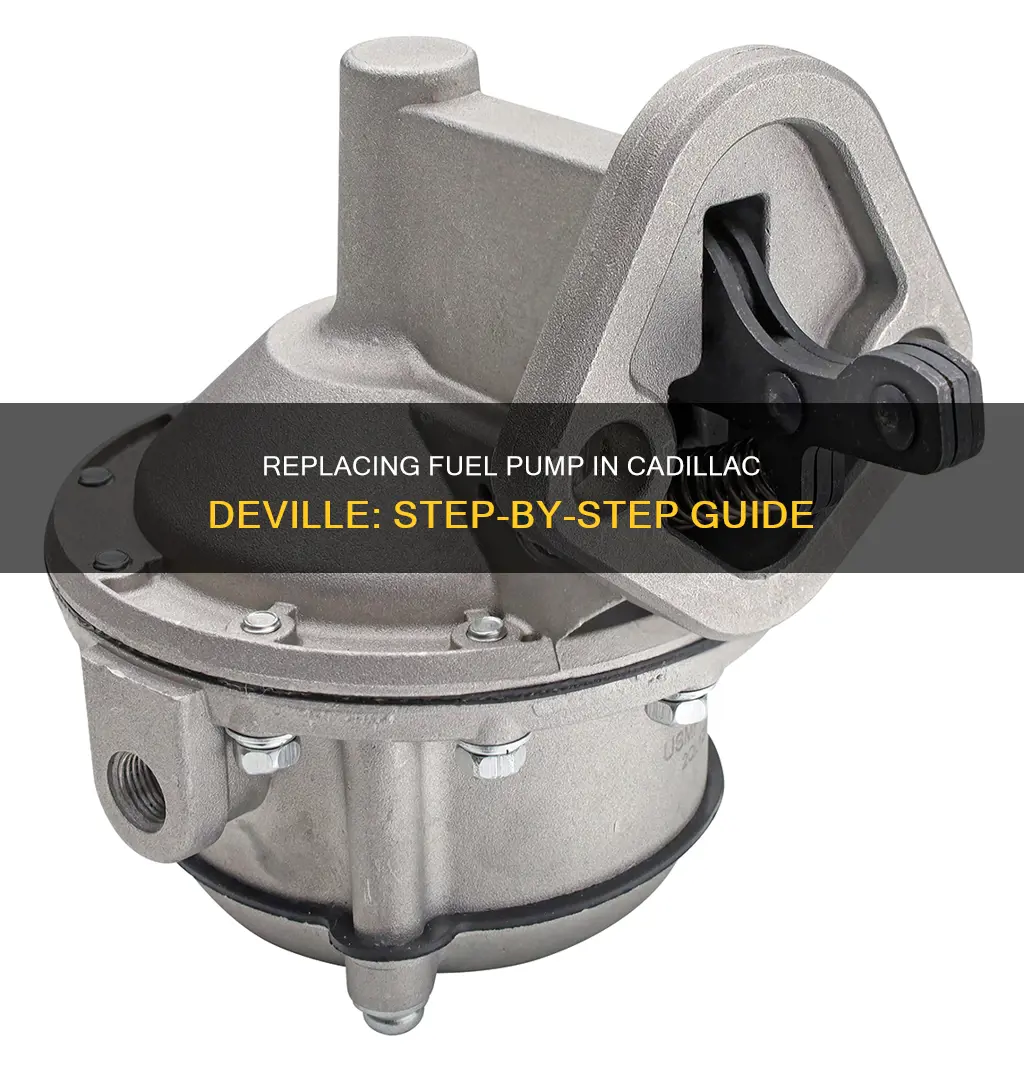 how to replace 01 cadillac develle fuel pump
