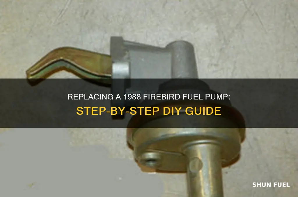 how to replace 1988 firebird fuel pump