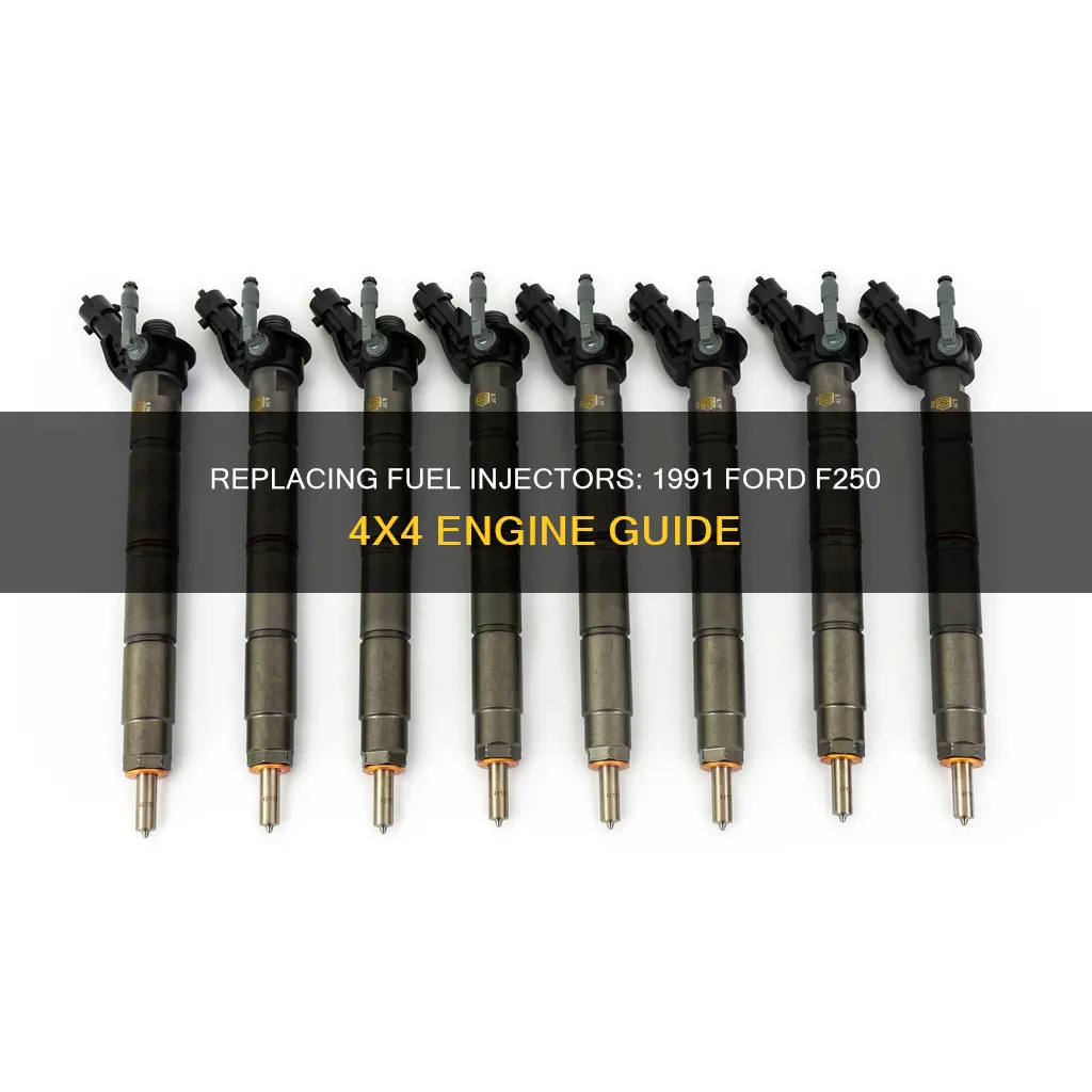 how to replace 1991 ford f250 4x4 engine fuel injectors