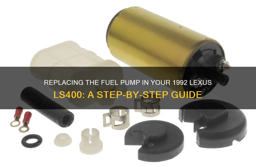 how to replace 1992 lexus ls400 fuel pump