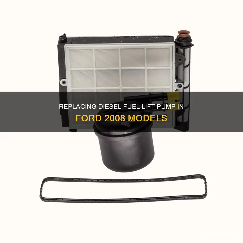 how to replace 2008 ford diesel fuel lift pump