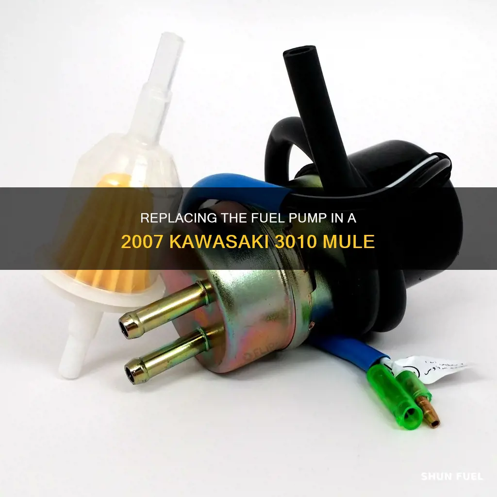 how to replace a 2007 kawasaki 3010 mule fuel pump