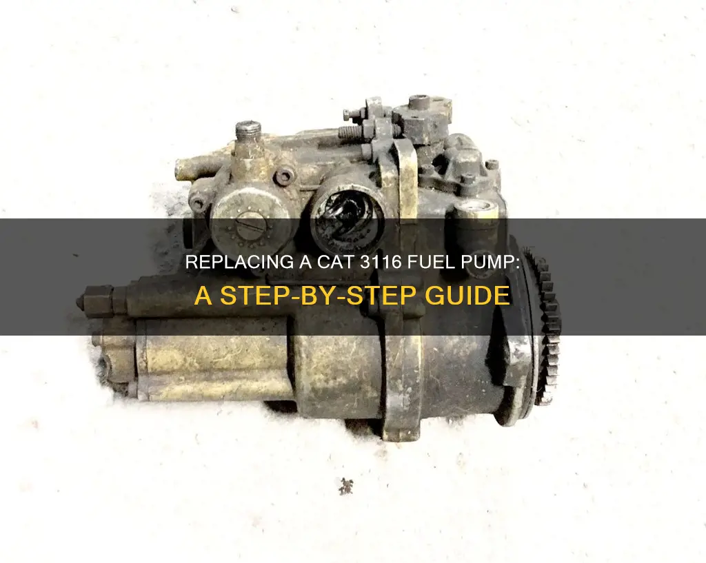 how to replace a cat 3116 fuel pump