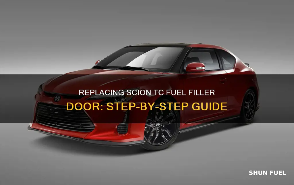 how to replace a fuel filler door scion tc