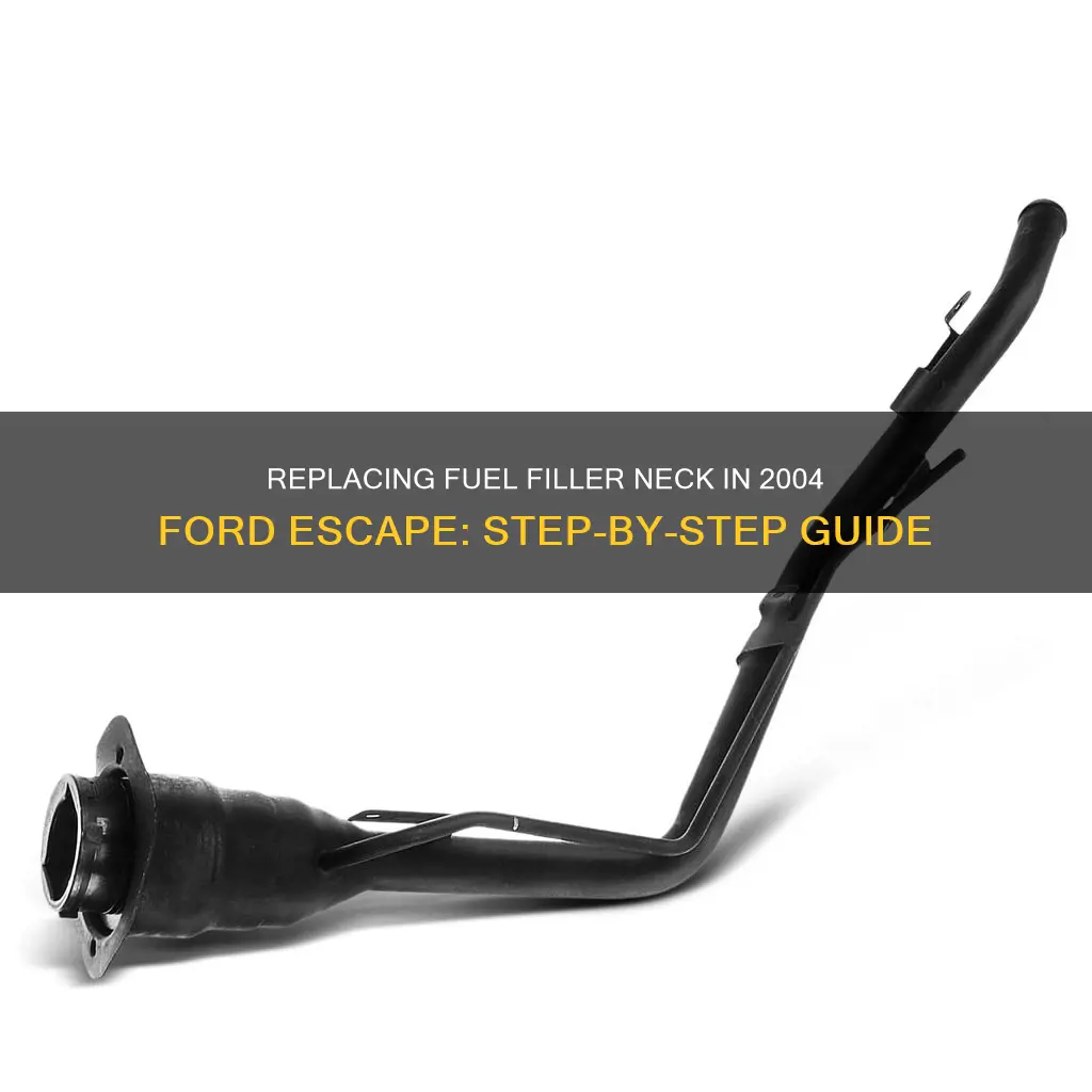 how to replace a fuel filler neck 2004 ford escape