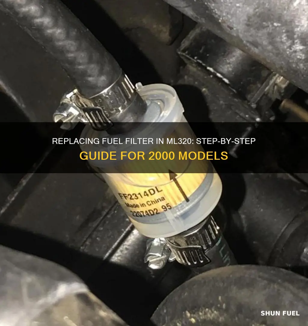 how to replace a fuel filter on a 2000 ml320