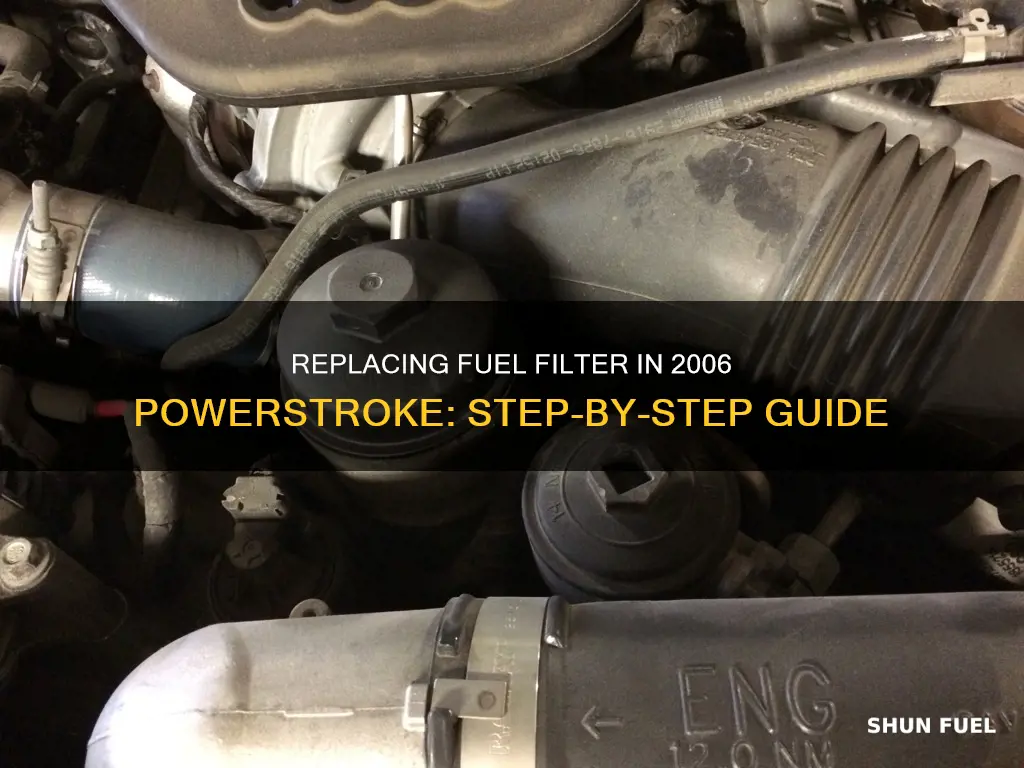 how to replace a fuel filter on a 2006 powerstroke