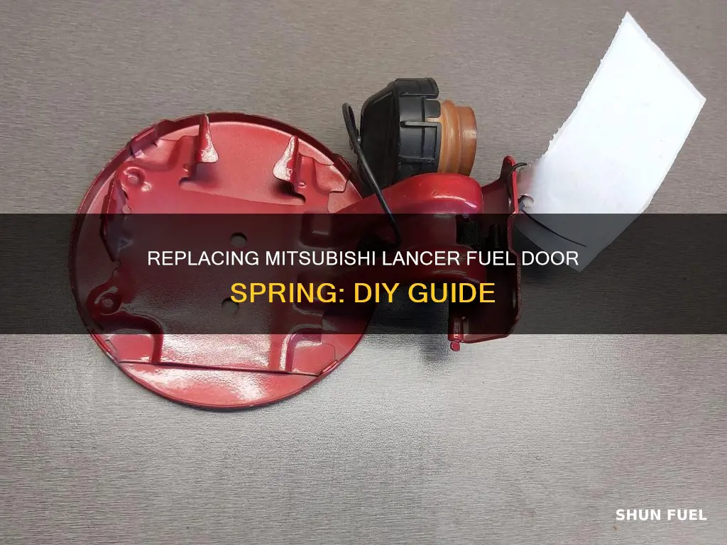 how to replace a mitsubishi lancer fuel door spring
