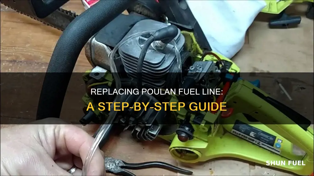 how to replace a poulan fuel line