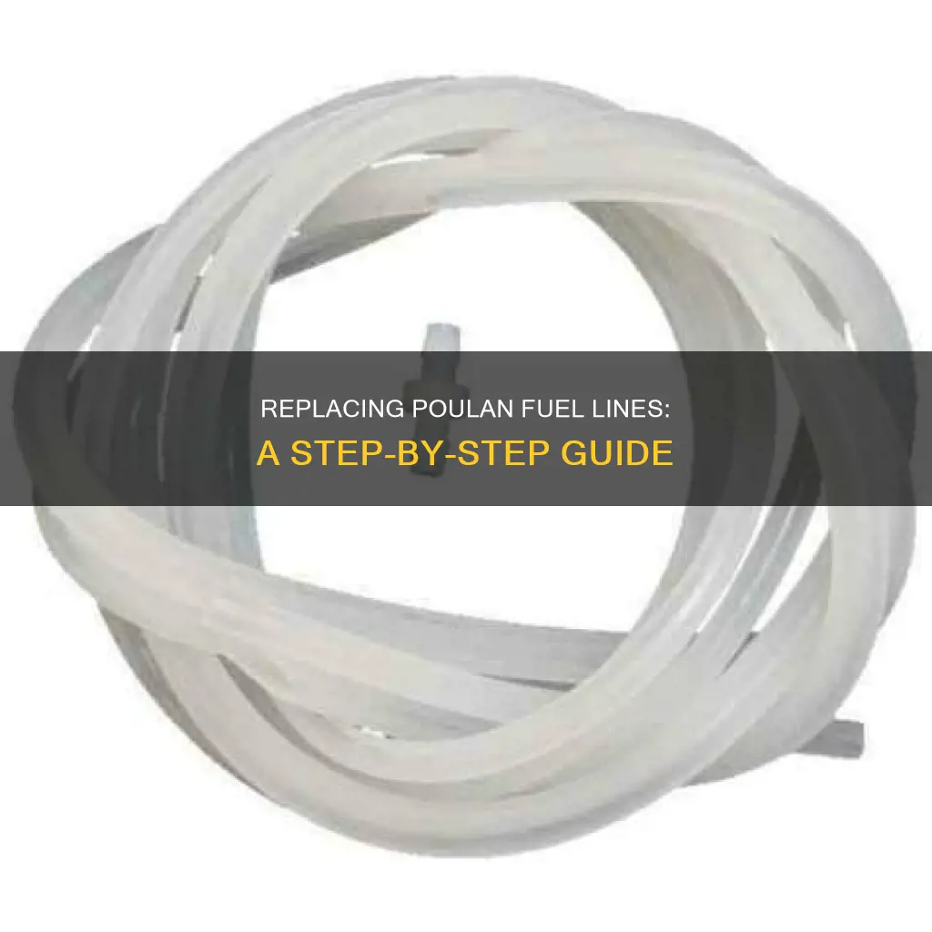 how to replace a poulan fuel line