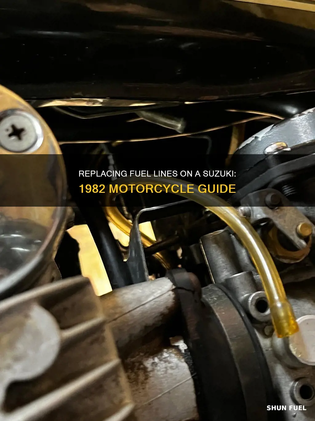 how to replace a suzuki 1982 fuel line on motorcycle