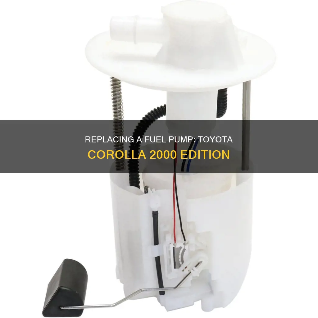 how to replace a toyoa corolla 2000 fuel pump