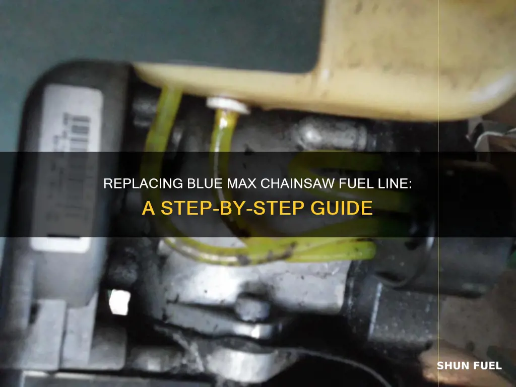 how to replace blue max chainsaw fuel line
