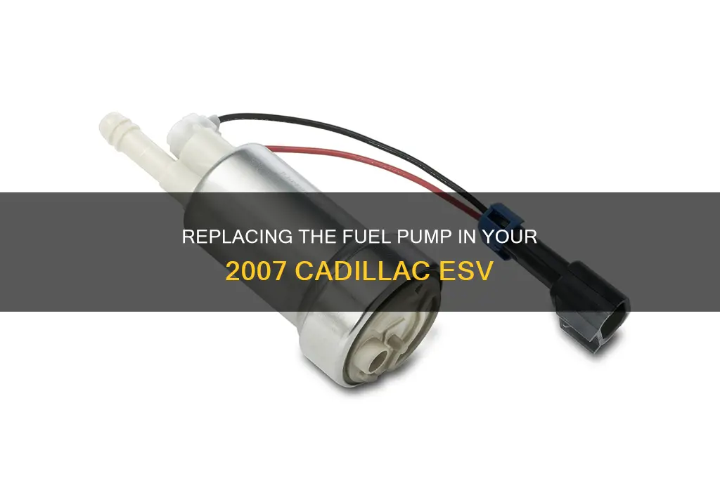 how to replace cadillac esv fuel pump 2007