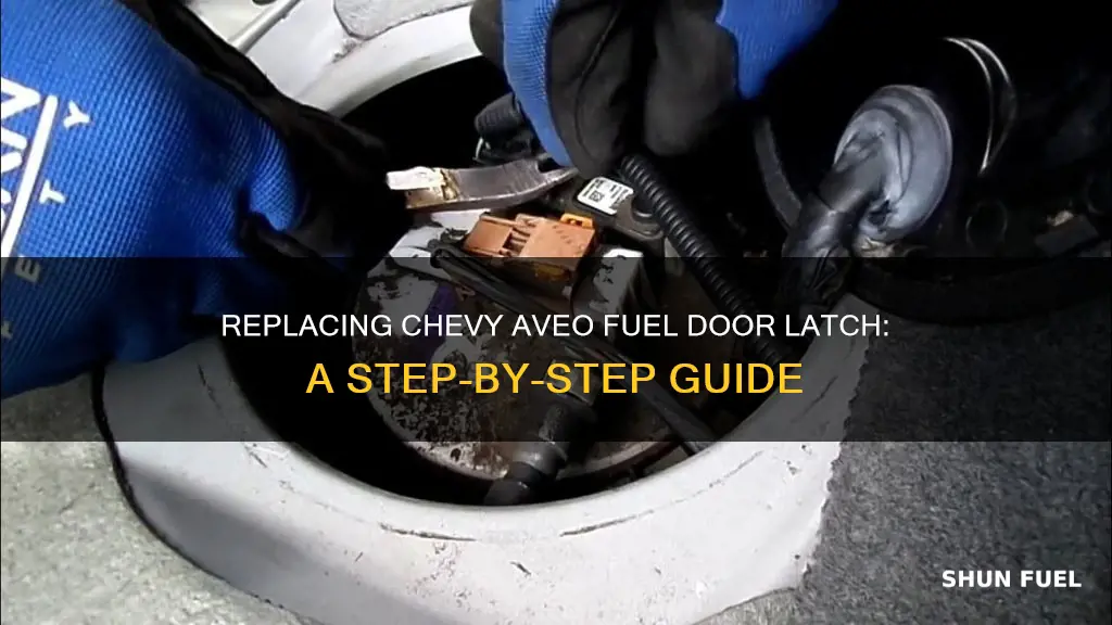 how to replace chevy aveo fuel door latch