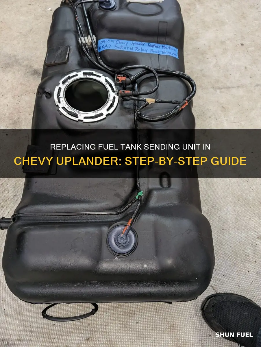 how to replace chevy uplander fuel tank sending unit