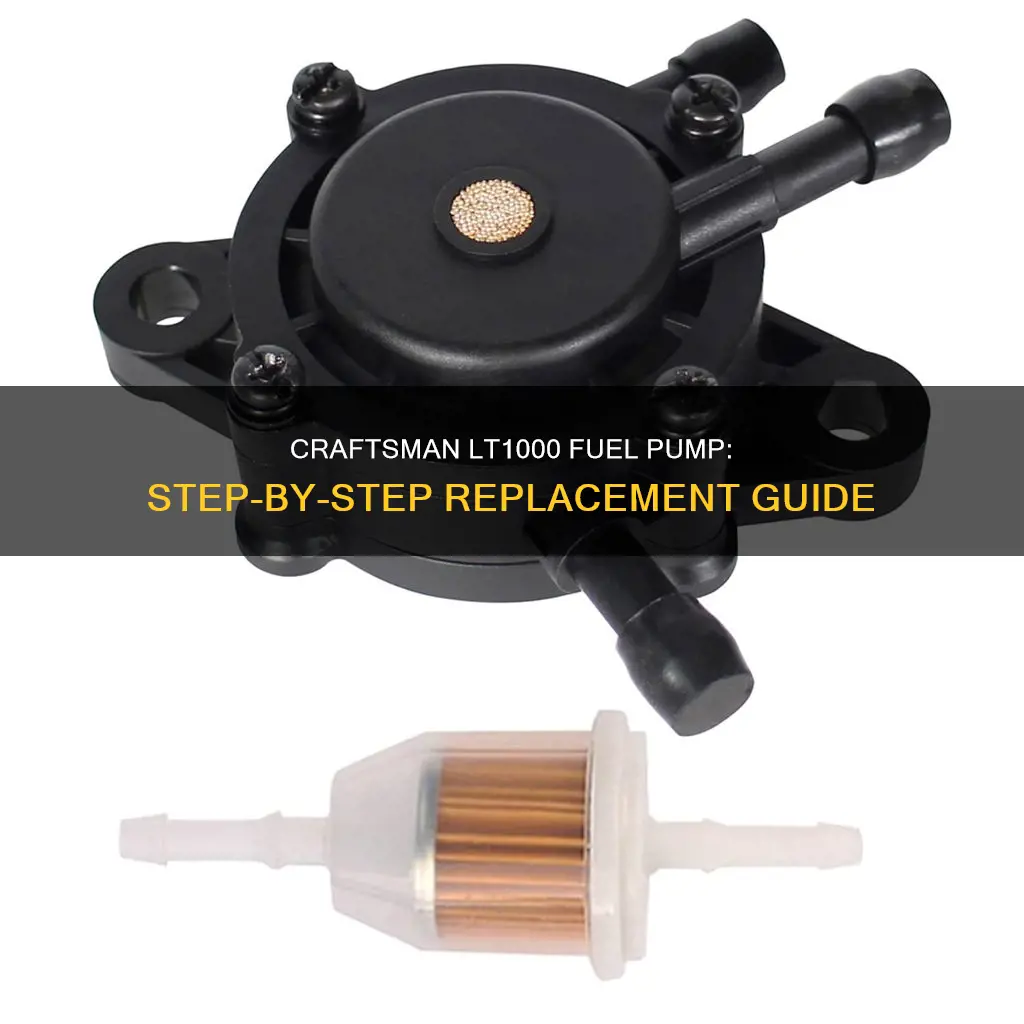 how to replace craftsman lt1000 fuel pump