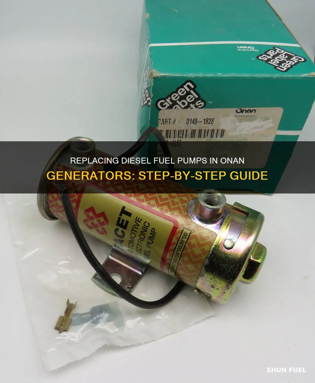 how to replace diesel fuel pump onan generator