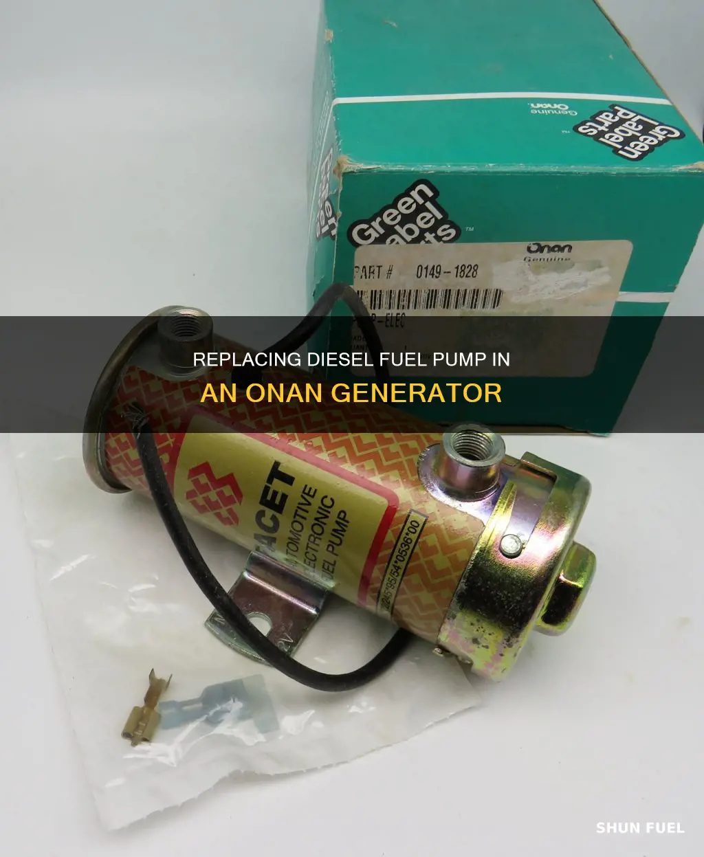 how to replace diesel fuel pump onan generator