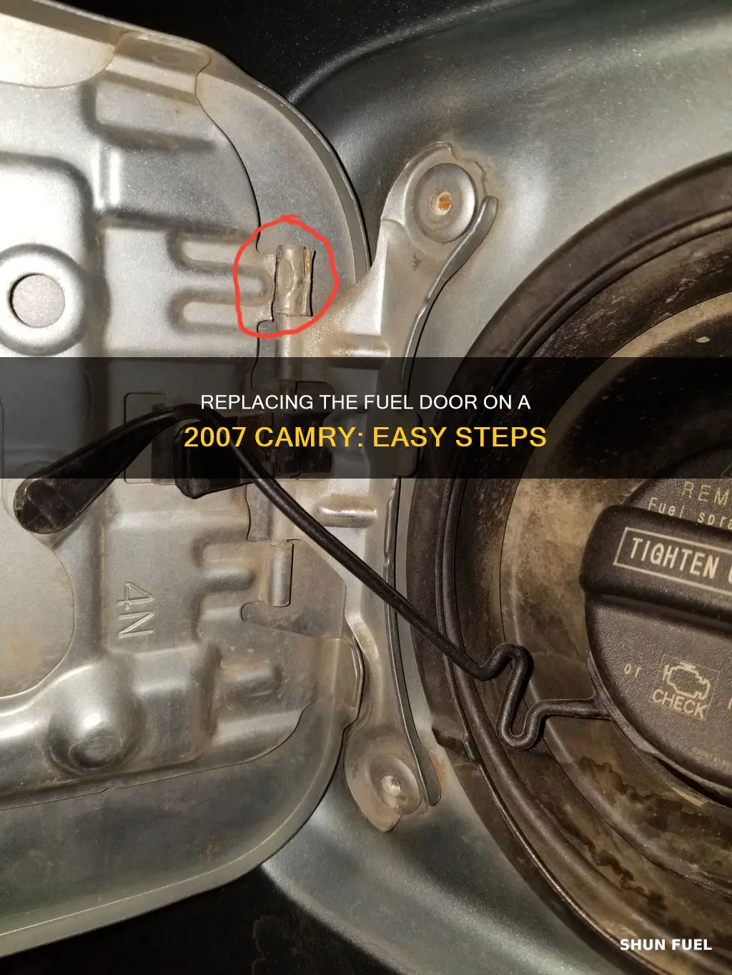 how to replace fuel door 2007 camry