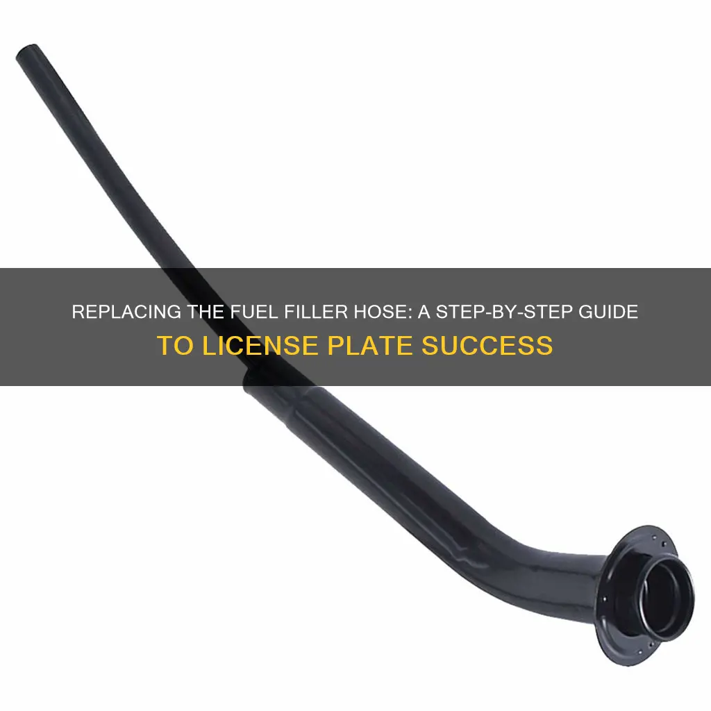 how to replace fuel filler hose license plate