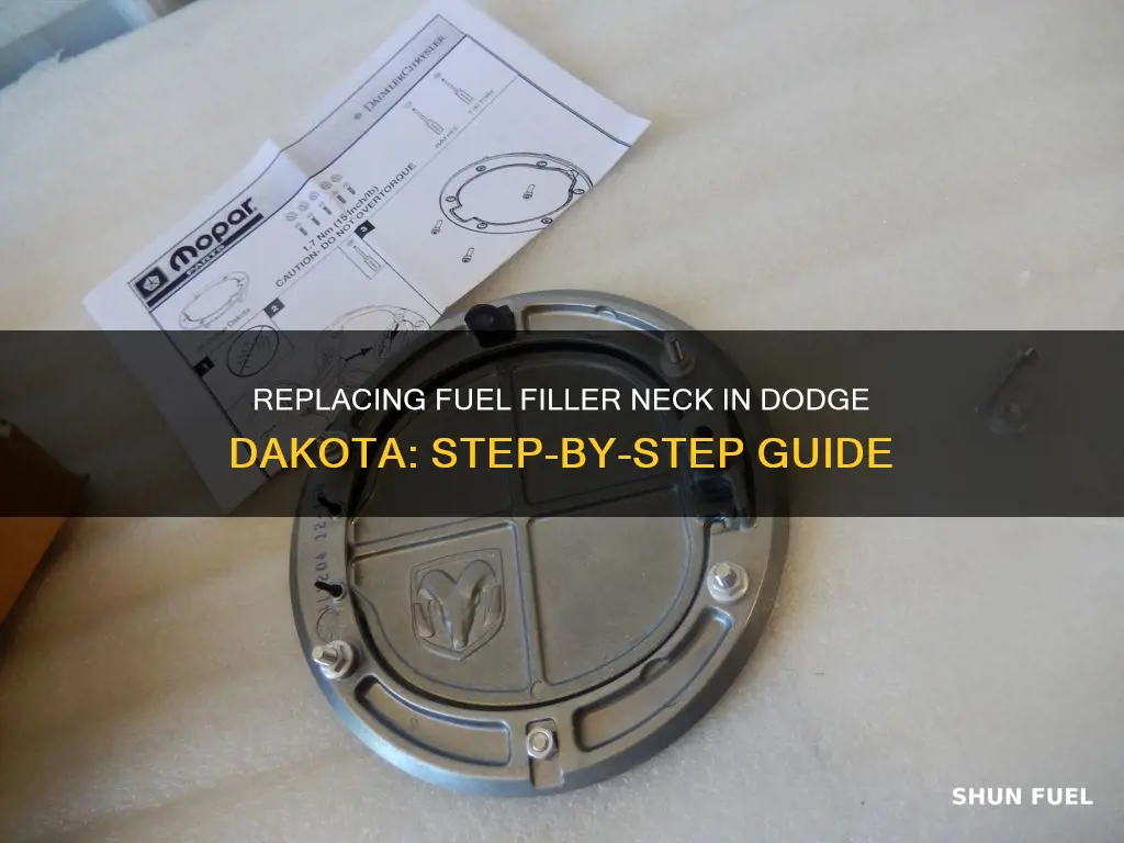 how to replace fuel filler neck dodge dakota