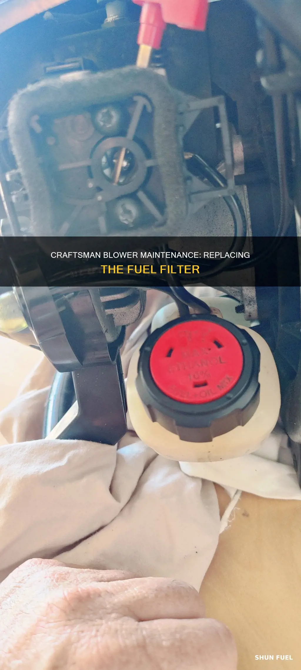 how to replace fuel filter craftsman blower
